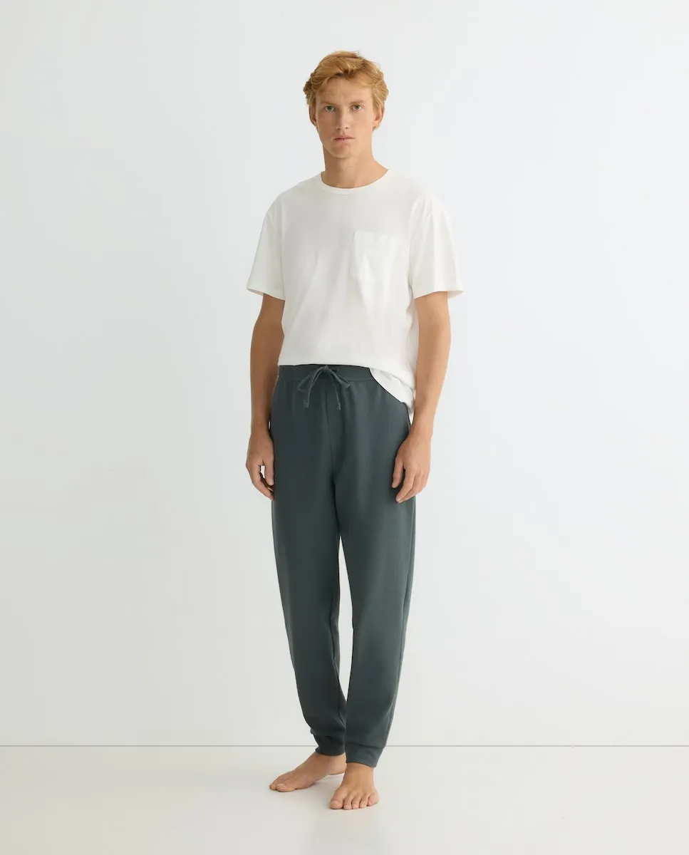 

Длинные мужские пижамные штаны из хлопка Boss, серый