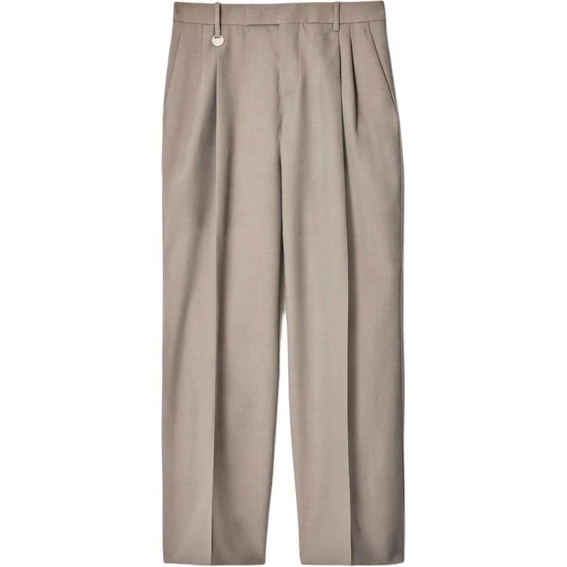 Брюки Burberry wide-leg из шерсти, Khaki