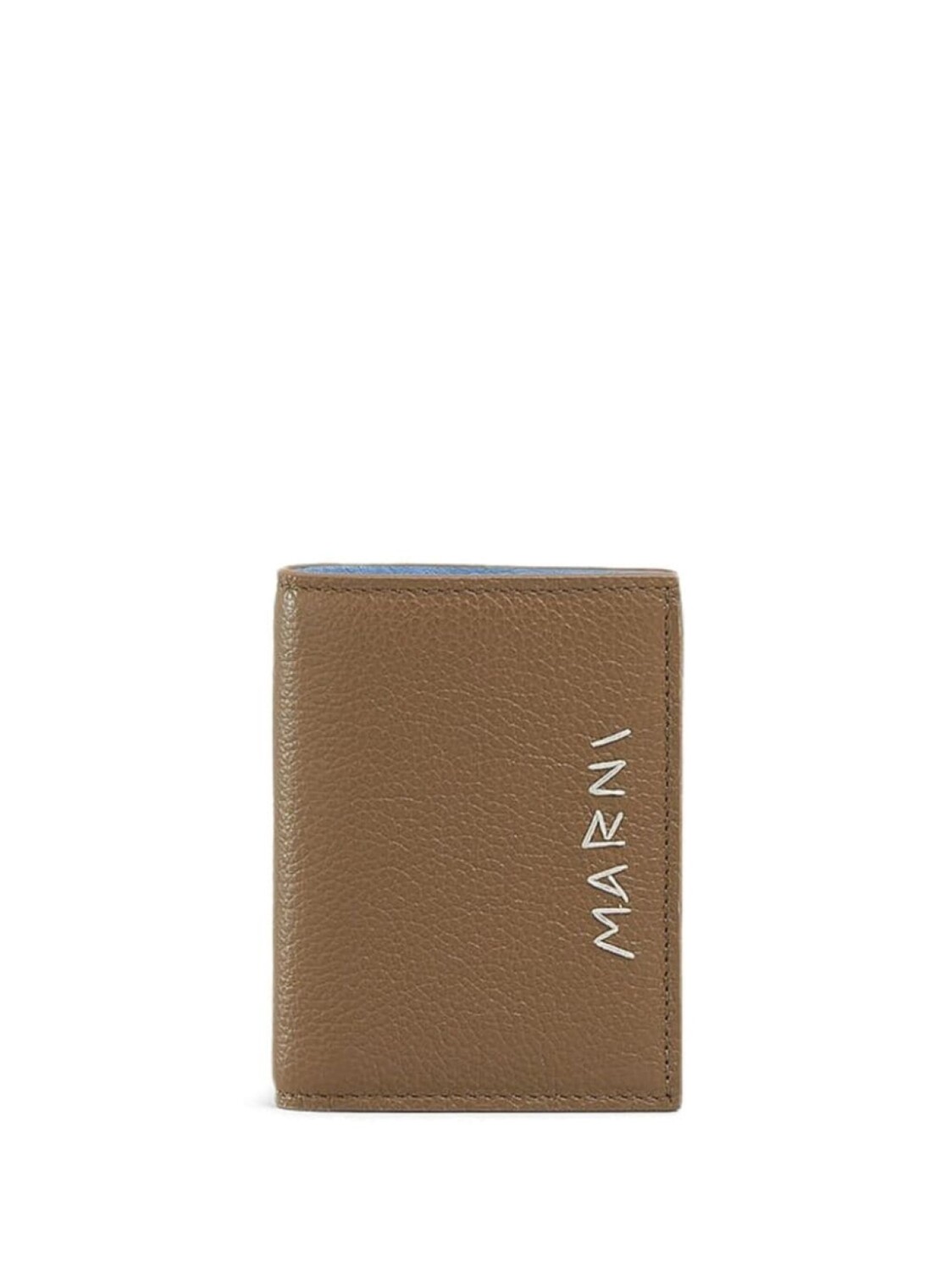 

Marni кожаный кошелек с вышитым логотипом, коричневый