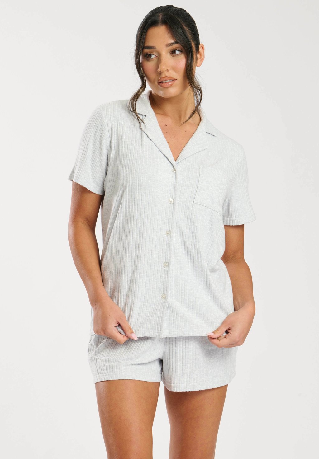 

Пижама TRADITIONAL SHORT SLEEVE AND SET LUXURY - Pyjama set Loungeable, серый