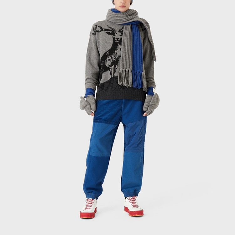EMPORIO ARMANI Свитер из коллекции Sustainable Collection мужской серый — фото 4