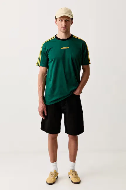 Футболка с жаккардовым узором JACQUARD JSY Adidas Originals, зеленый — фото 2