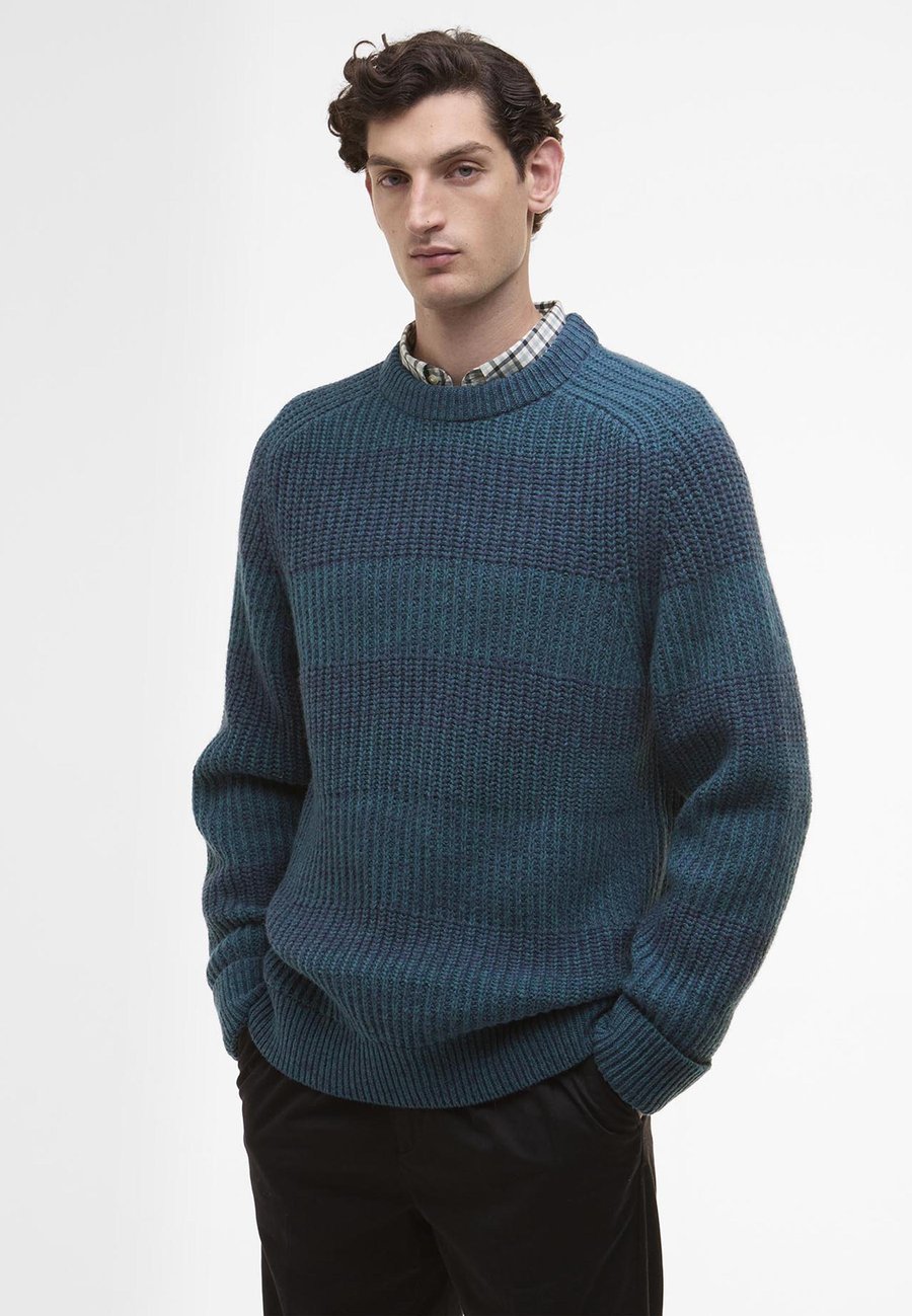 

Джемпер Barbour PAUL SMITH LOVES BARBOUR SADDLE CREW NECK JUMPER UNISEX, Rosette Blue/Blue