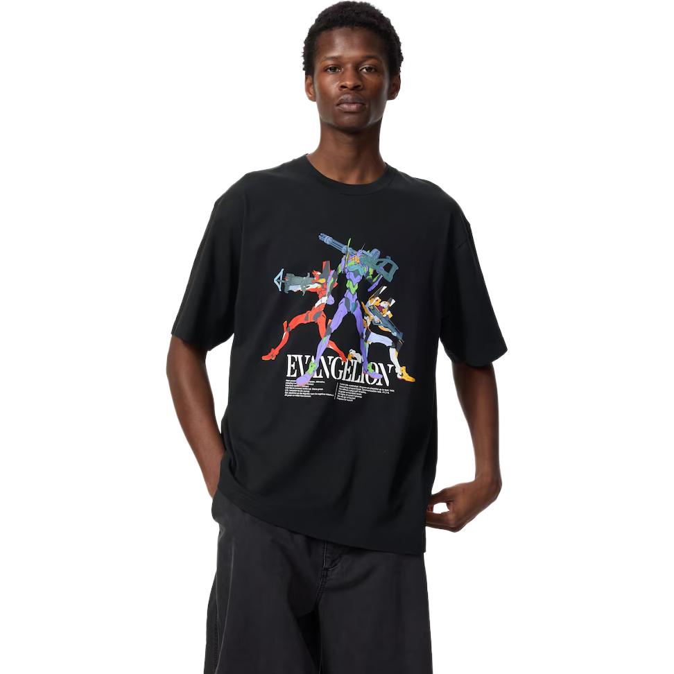 UNIQLO Футболка EVA Neon Genesis Evangelion Collaboration SS25 мужская black — фото 3