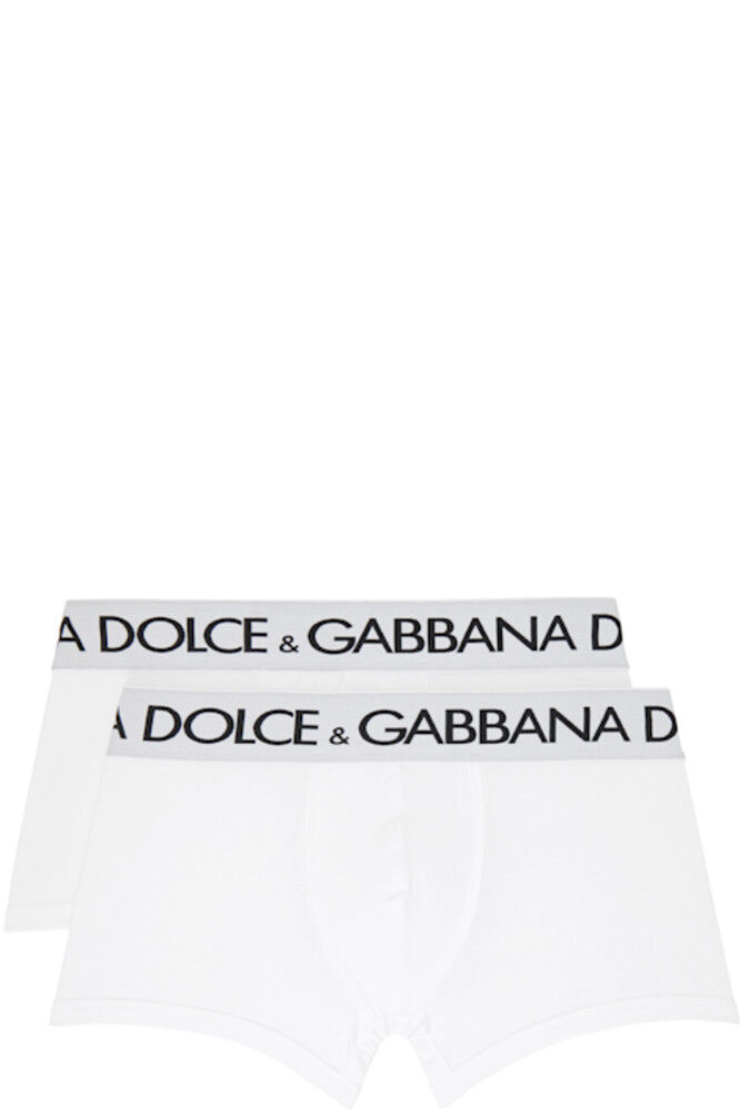 

Двойная упаковка белых боксеров Dolce&Gabbana