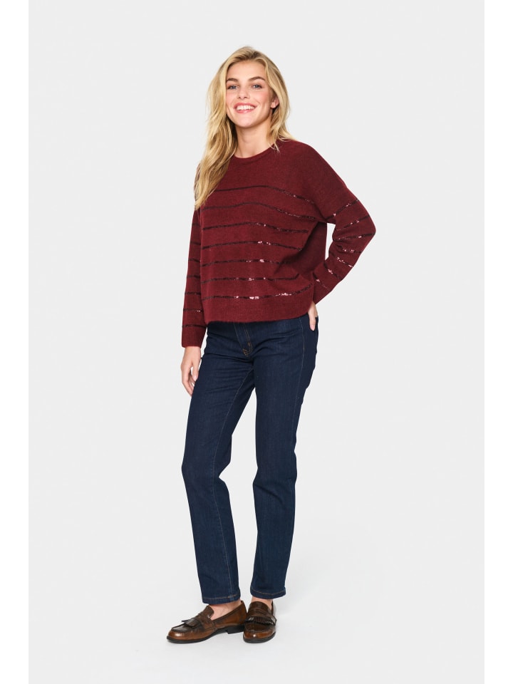 

Свитер прямого кроя ZylvierSZ в цвете Windsor Wine Melange SAINT TROPEZ