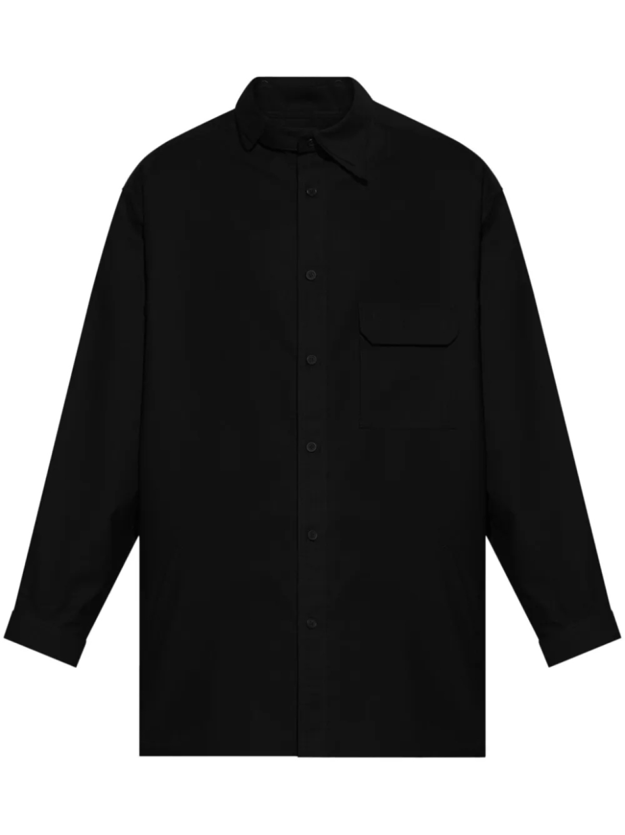 

Поплиновая рубашка Ёдзи Ямамото Yohji Yamamoto, черный