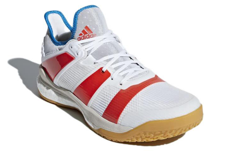Кроссовки Stabil X для тренировок мужские с низким верхом белые/красные/синие Adidas — фото 3