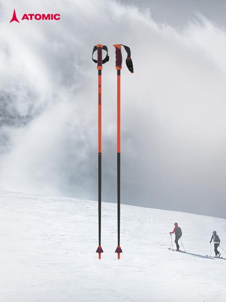 

Atomic Ски палки 5/6 звезд полные горные carbon/aluminum палки, красный 6 star carbon палки, AJ5005680, 130cm