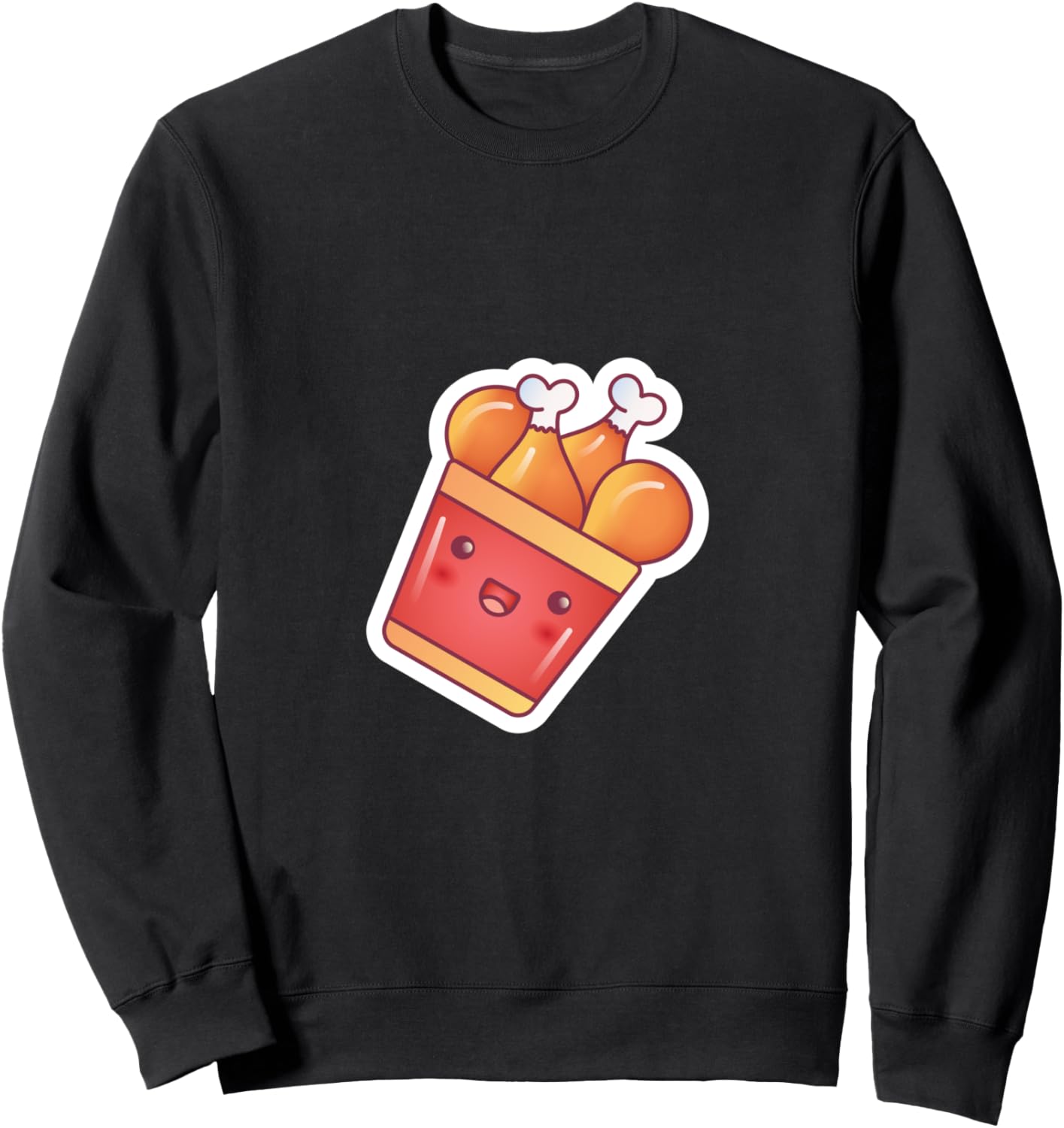 

Толстовка с милым дизайном «Счастливый хот-дог» Soul Food Sticker Gift, черный