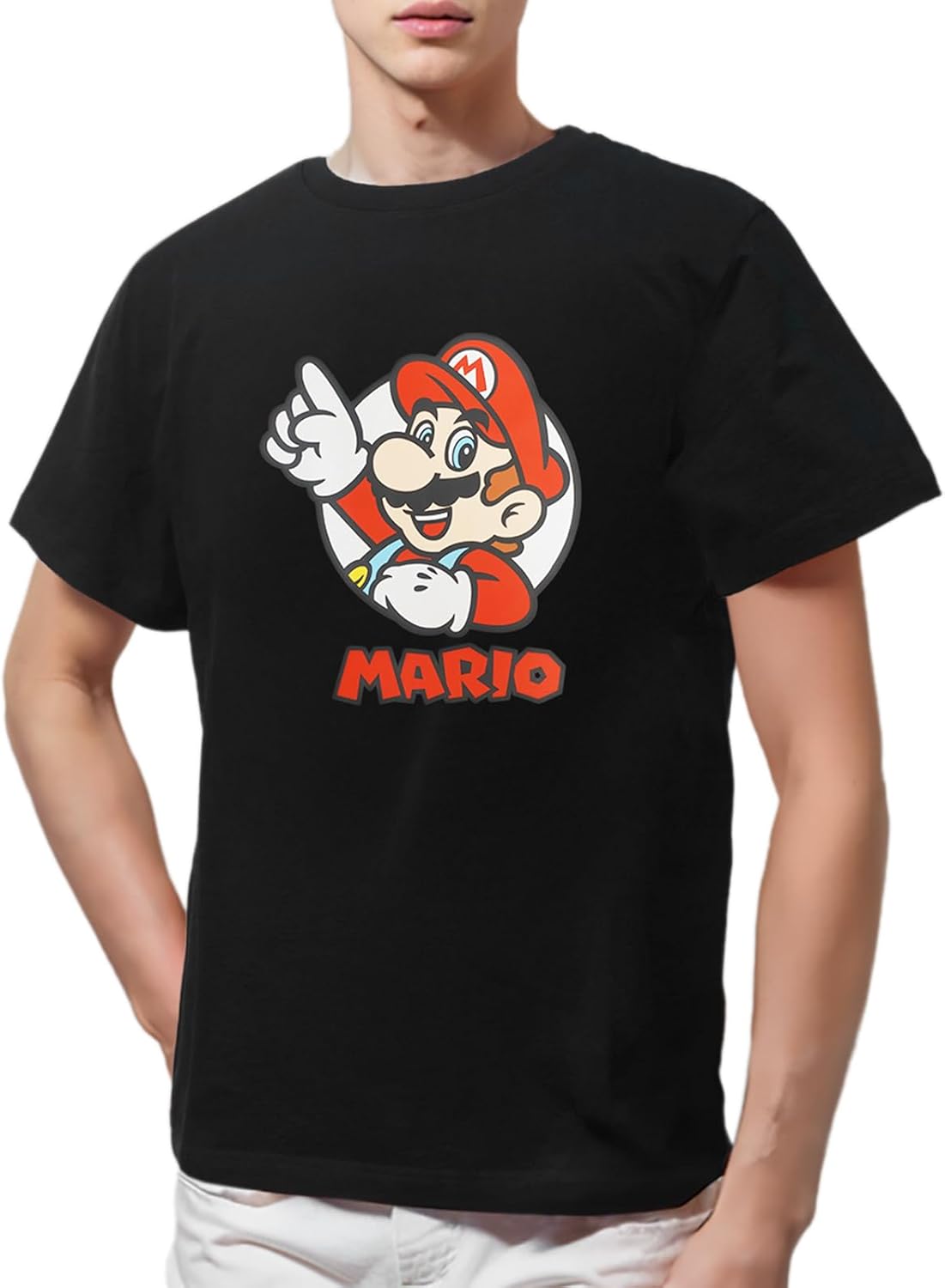 

Футболка с коротким рукавом Finplus Super Mario Super Mario, товары с принтом, персонаж Fine Plus, черный