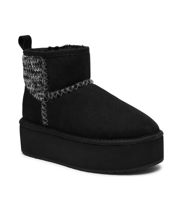 Кожаные зимние ботинки Stinger Trim Flatform Emu Australia, черный