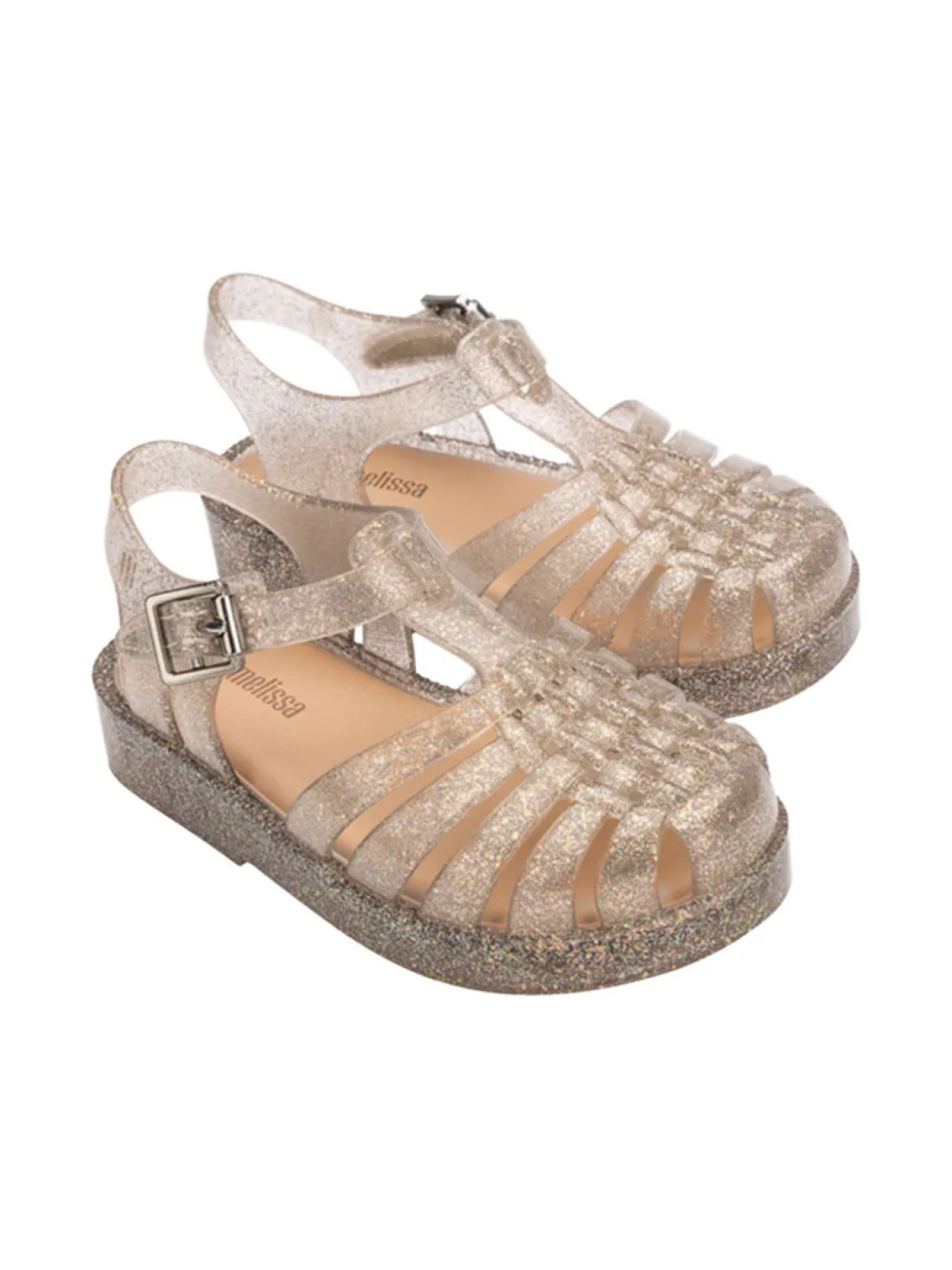 

Mini Melissa сандалии с блестками, золотой