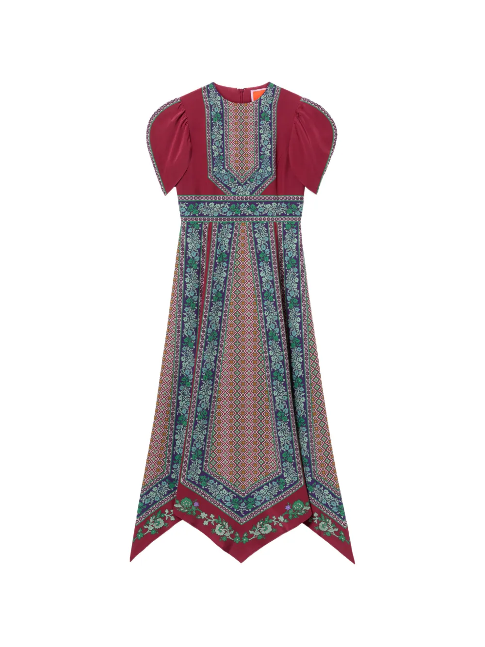 

Платье миди с объемными рукавами La Doublej, красный