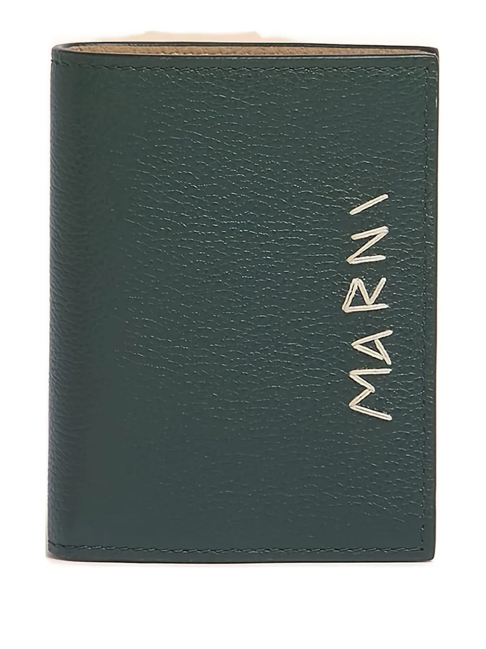 

Сложенный кошелек с логотипом Marni, зеленый