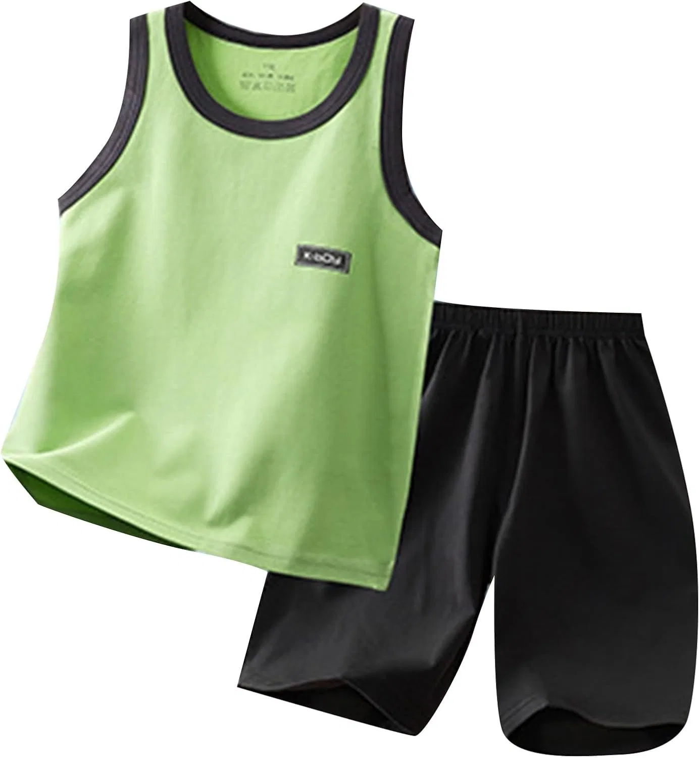 Детский спортивный костюм из майки и шорт, Generic, Green