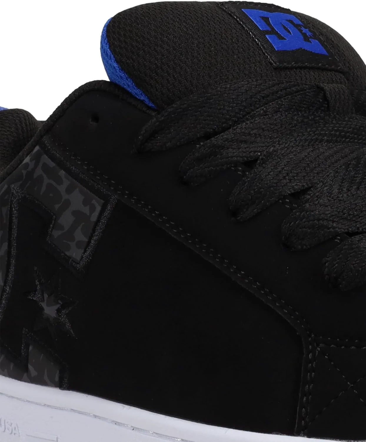 Мужские кеды DC Mens Court Graffik Casual с низким верхом для скейтборда DC Shoes, черный/синий — фото 2