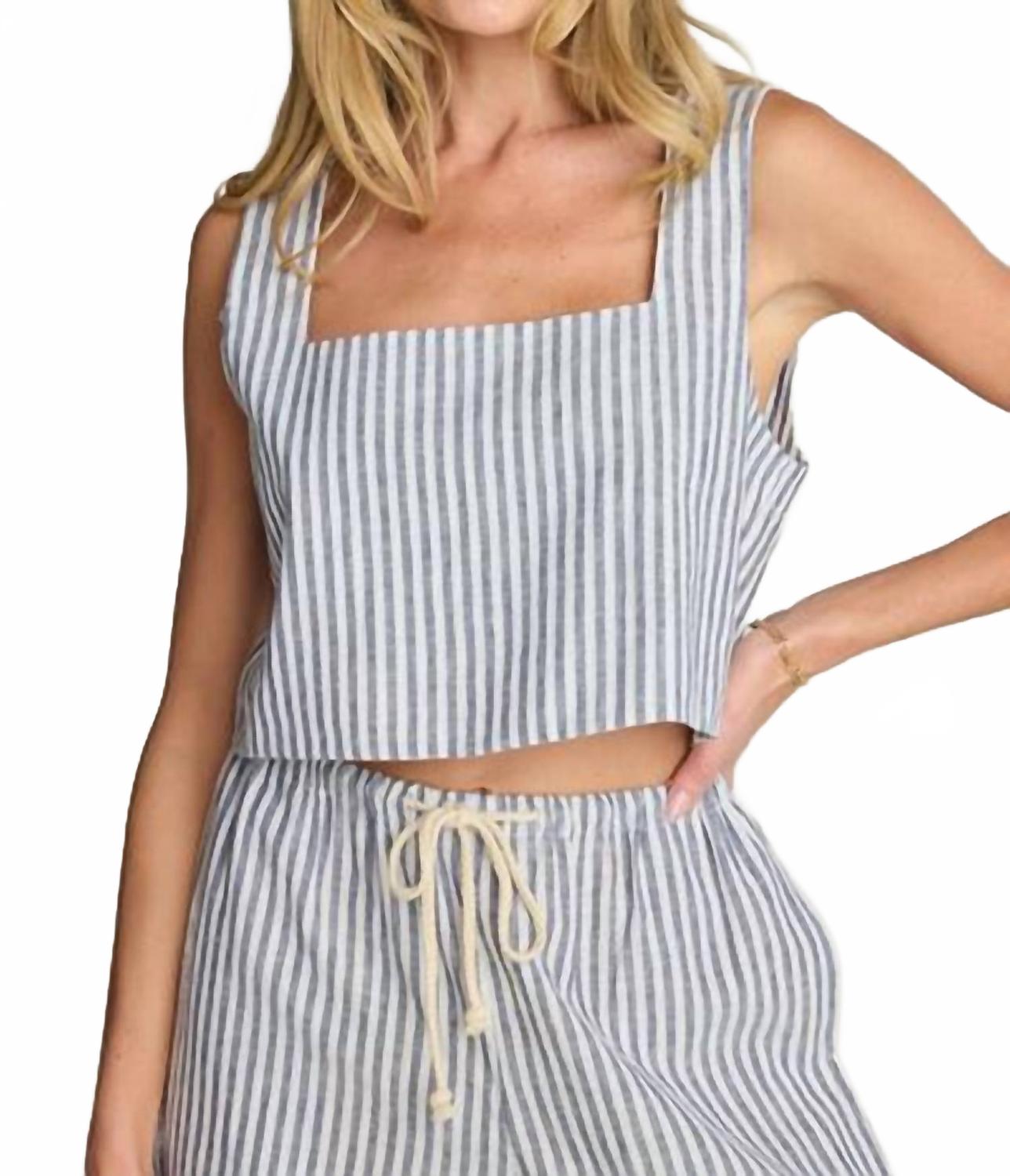 

Женская льняная майка Dahlia в полоску Sunday Ritual, Linen Stripe