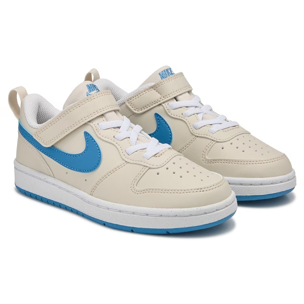 

Детские кроссовки с низким верхом Court Borough Recraft Nike для малышей, tan/blue