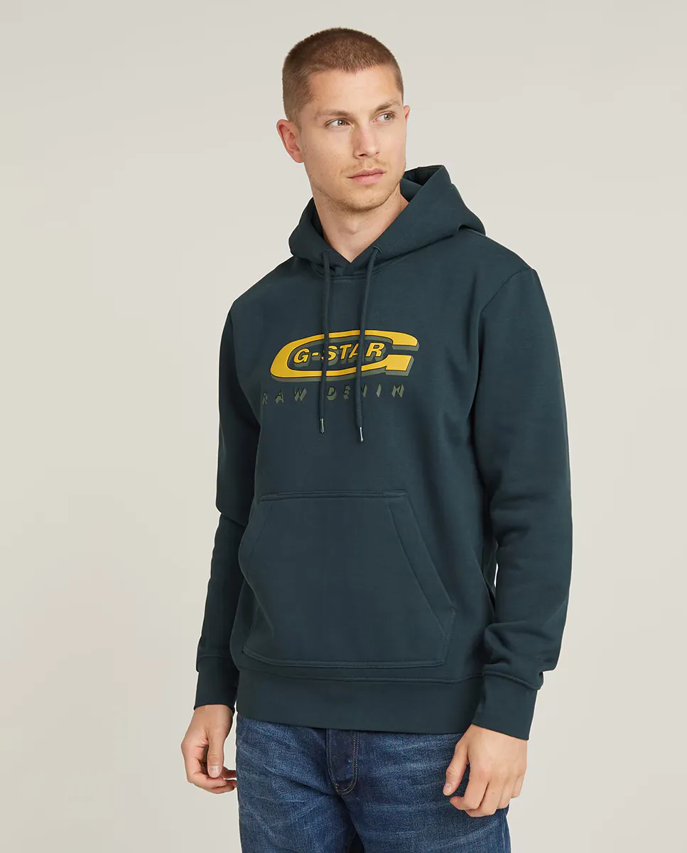 

Мужская толстовка Old Skool с логотипом G-Star Raw, синий