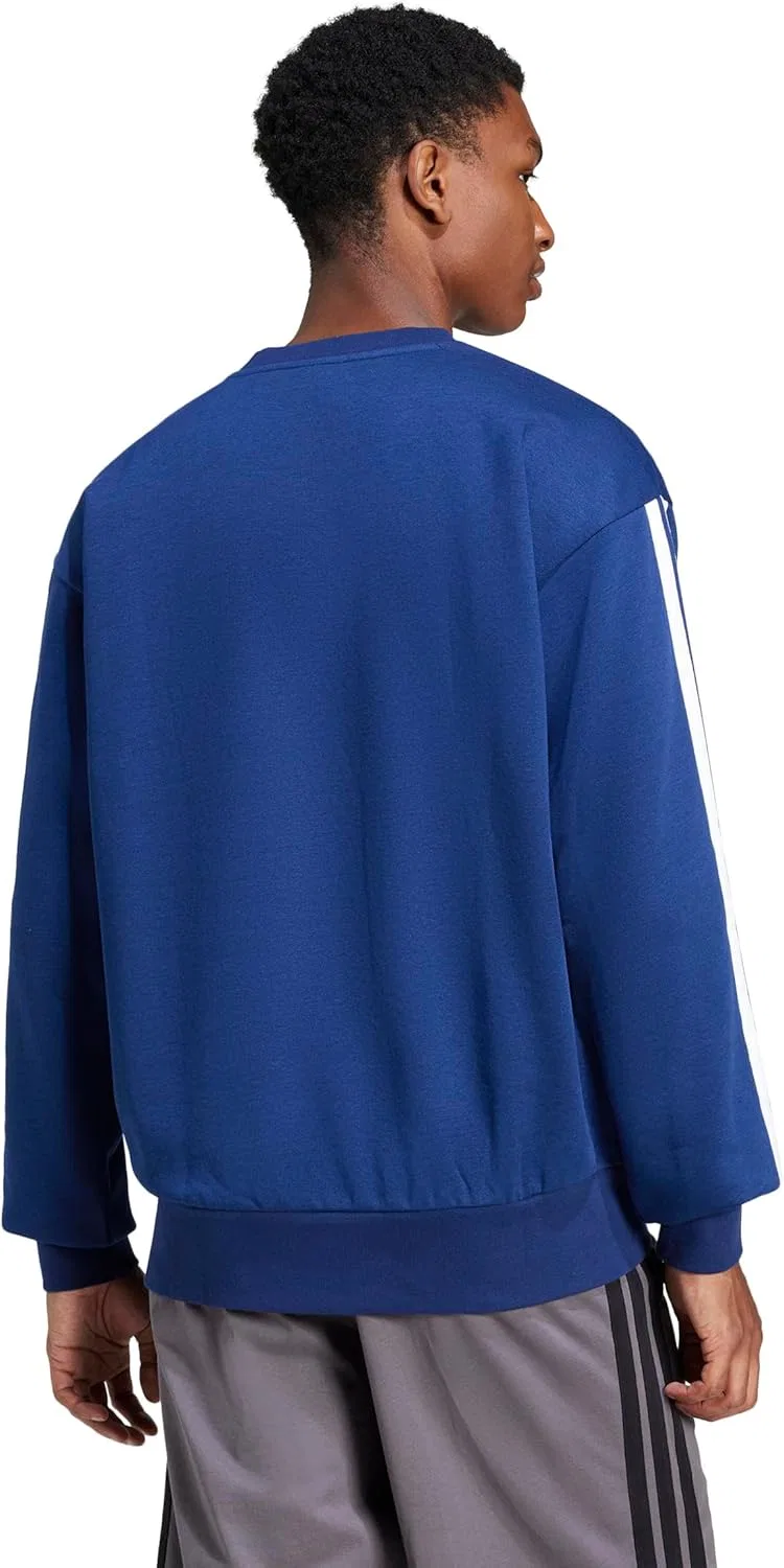 Толстовка Adidas Essentials Fleece с тремя полосками, темно-синий/белый — фото 4
