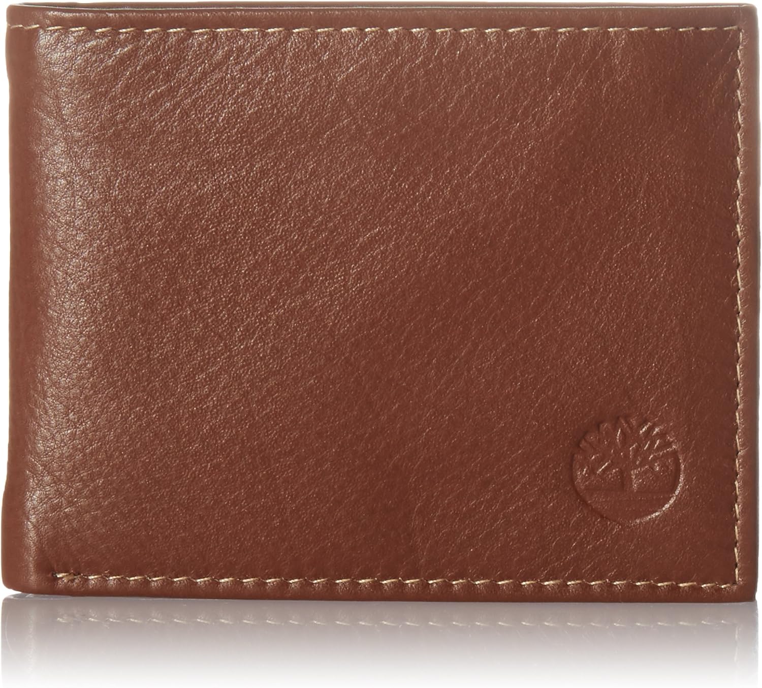 

Timberland мужской кожаный кошелек Wellington Rfid Bifold Commuter Security, Cognac