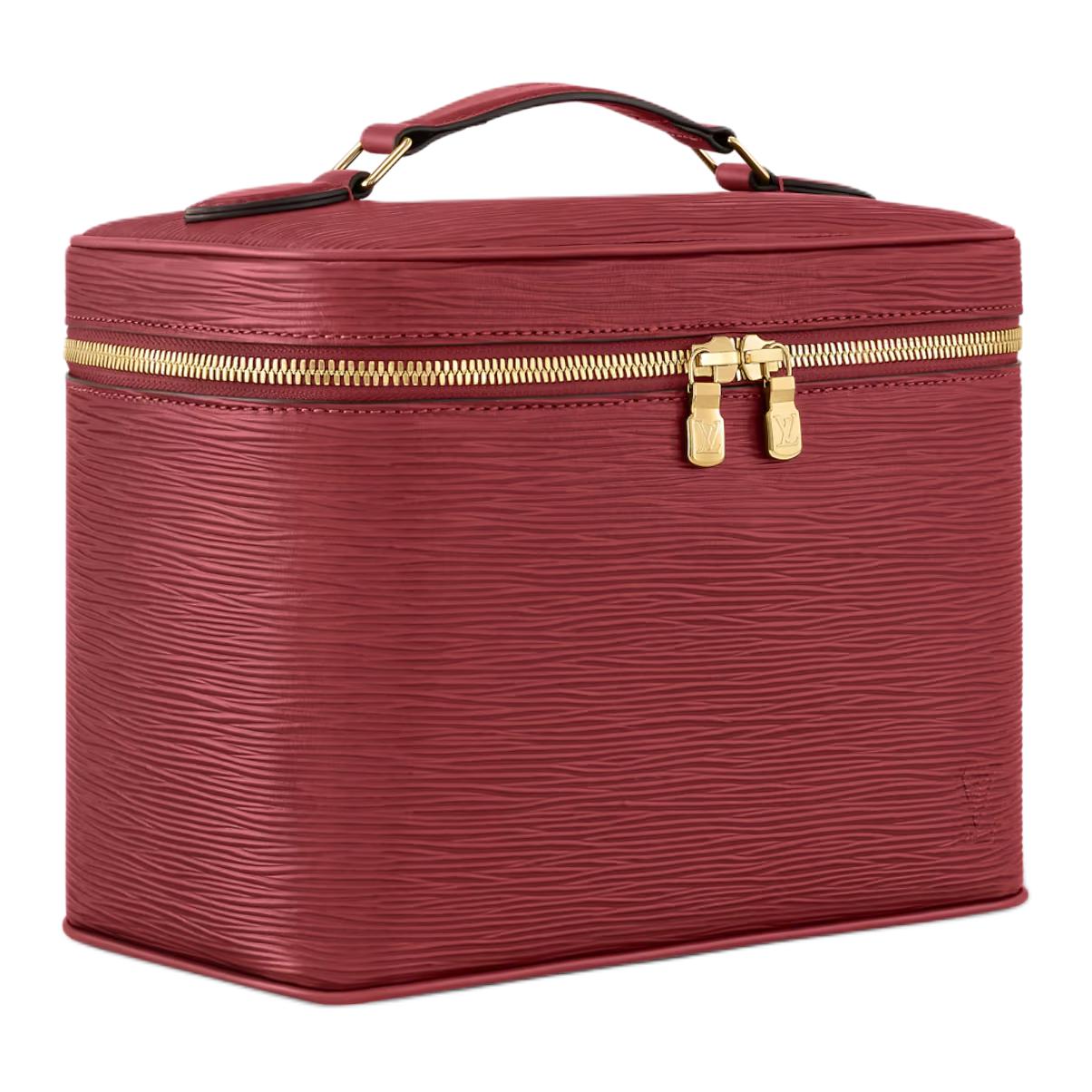 LOUIS VUITTON Стильная косметичка из кожи с тиснением — фото 2