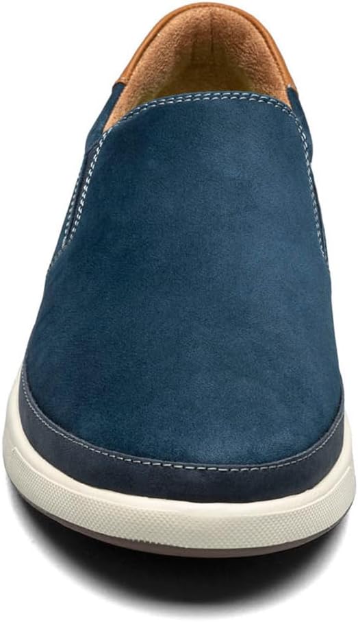Мужские слипоны Florsheim, с двойной эластичной вставкой, темно-синий — фото 3