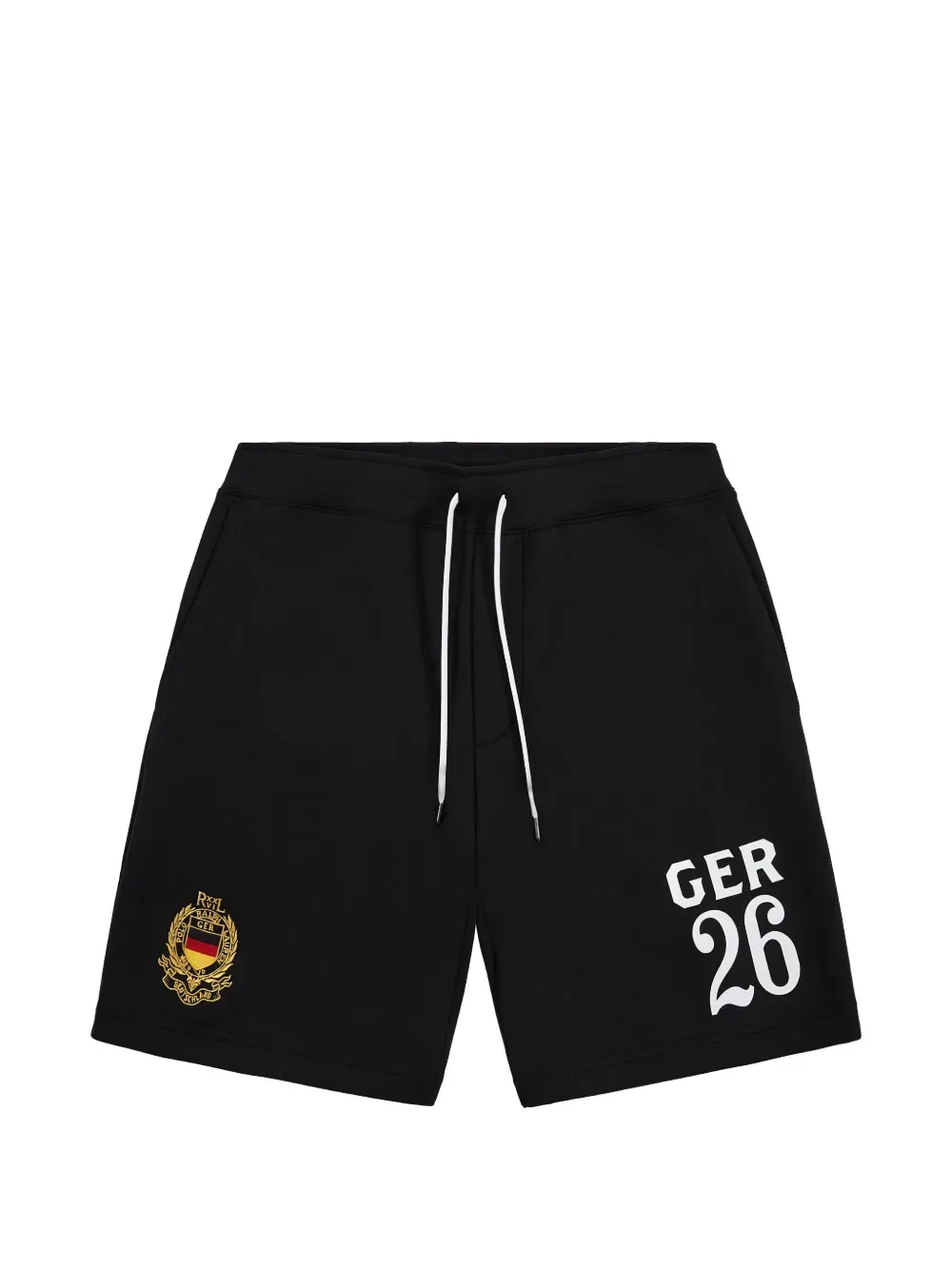 Шорты из двойной вязки с логотипом Polo Ralph Lauren, черный