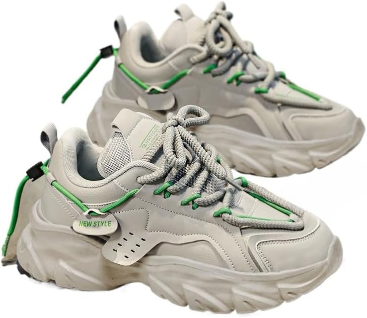 

Мужские массивные кроссовки на платформе - удобные дышащие беговые кроссовки-слипоны - легкие бело-черные прогулочные кроссовки с блестками и стразами Hhhchpm