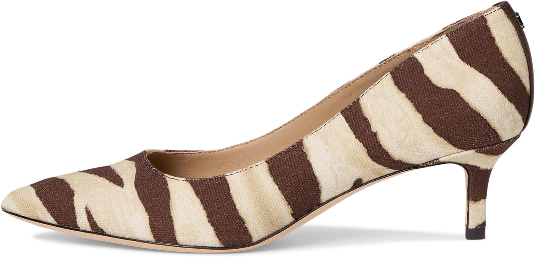 Туфли Lauren Ralph Lauren Adrienne Zebra-Print Canvas Pumps, цвет Zebra/Dark Hickory — фото 4
