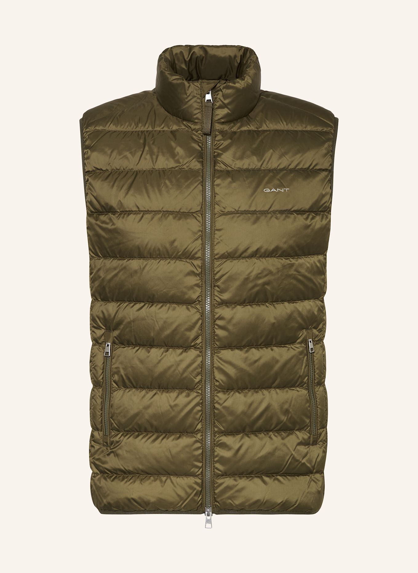 

Легкий пуховый жилет Gant, хаки