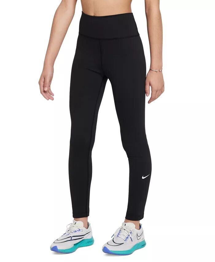 

Леггинсы с высокой талией Big Girls One Dri-FIT Nike, серый