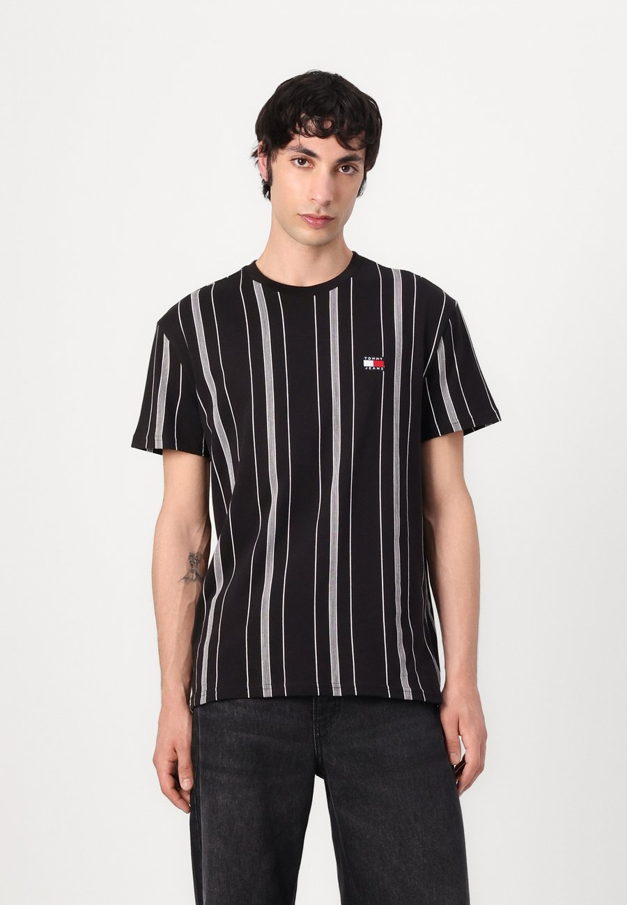 

Футболка Tommy Jeans STRIPE TEE, Black /Black, Черный, Футболка Tommy Jeans STRIPE TEE, Black /Black