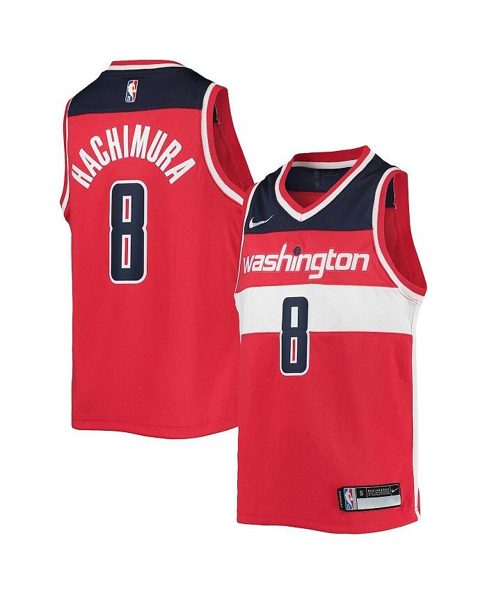 

Джерси Big Boys Руи Хачимура Red Washington Wizards 2021/22 Diamond Swingman — Icon Edition Nike, красный