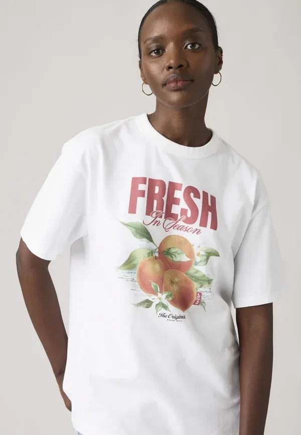 Футболка с принтом Levi'S Tabor tee, цвет ярко-белый