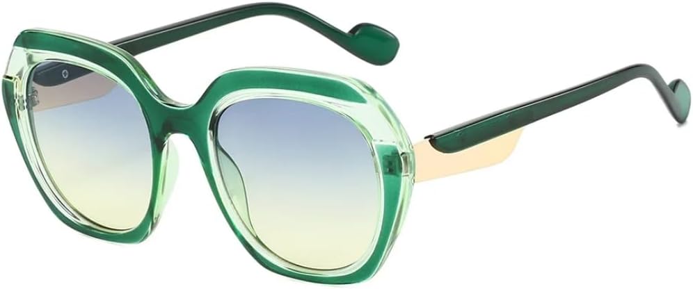 

Ретро леопардовый градиентный овальный дизайн, женские солнцезащитные очки, роскошная оправа в тон, модный тренд для мужчин, защита от УФ-излучения UV400 UATXTAU, Green Blue