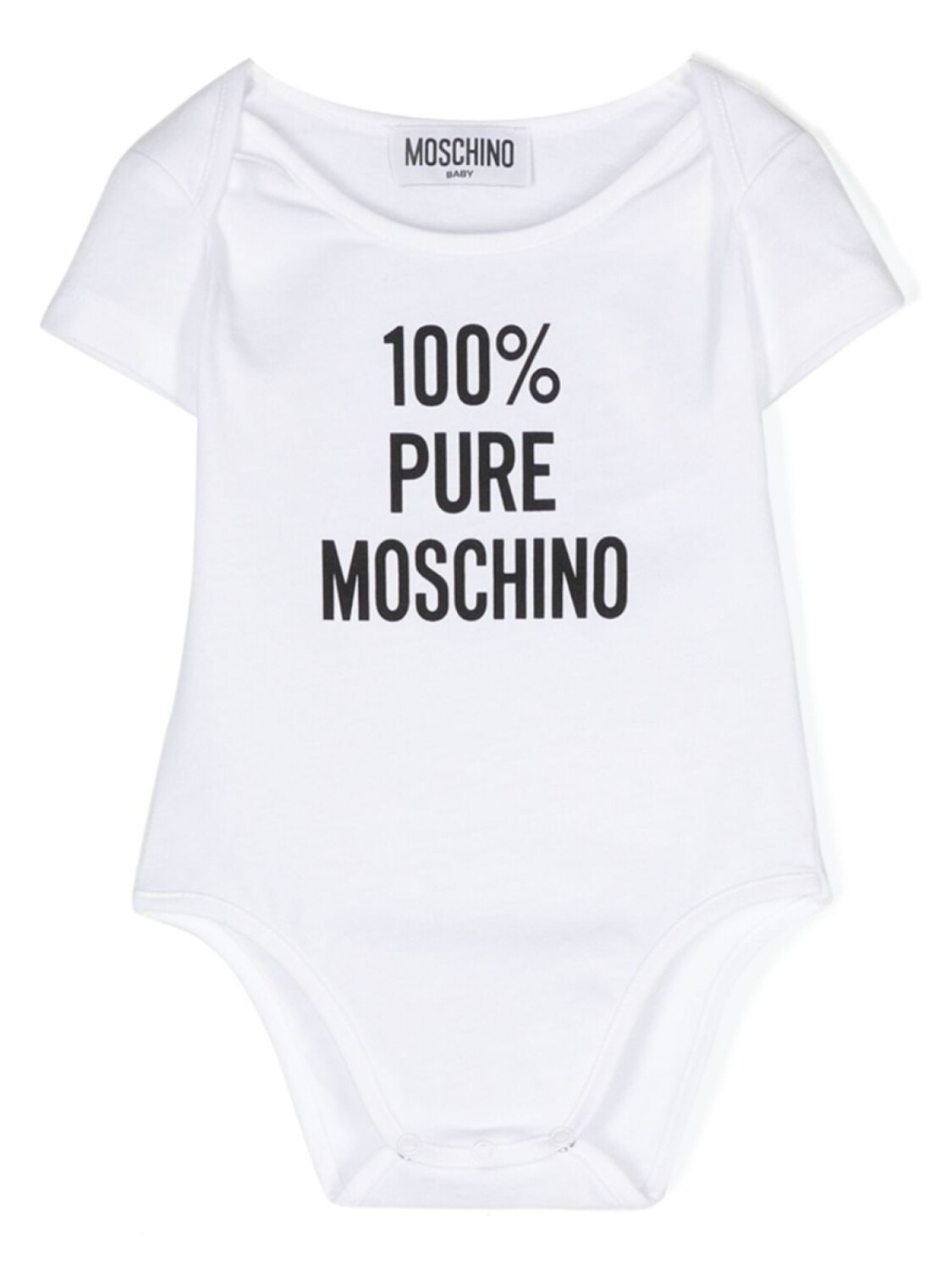 

Moschino Kids боди с логотипом, белый