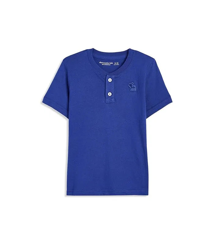 Футболка поло Essential Henley Tee abercrombie kids, Mazarine Blue
