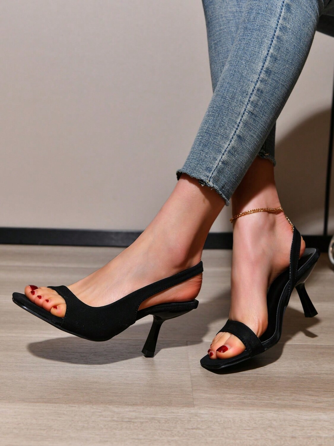 

Модные женские босоножки на высоком каблуке, новые летние сандалии розового цвета черного цвета, черный