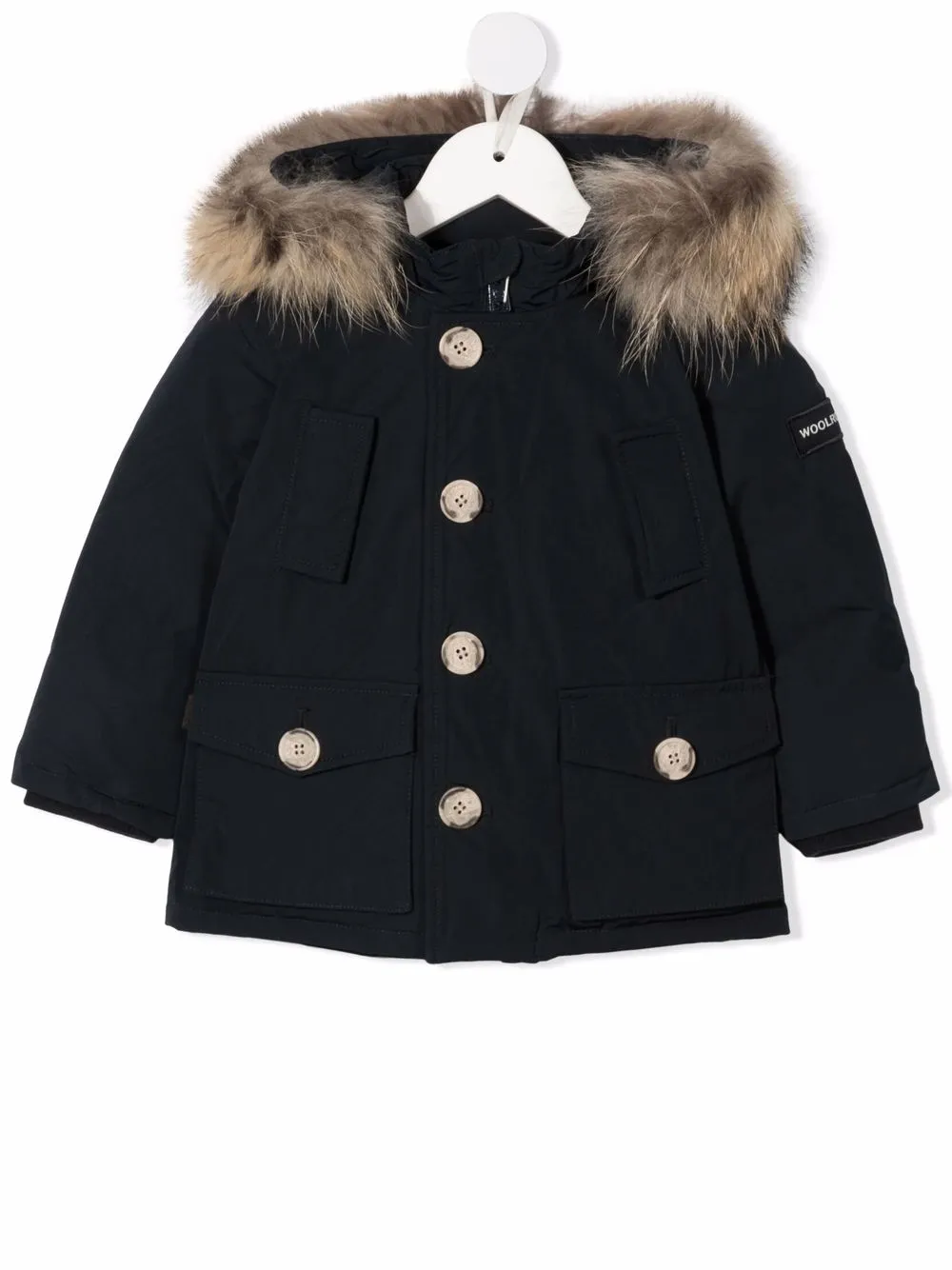 

Пальто с оторочкой из искусственного меха Woolrich Kids