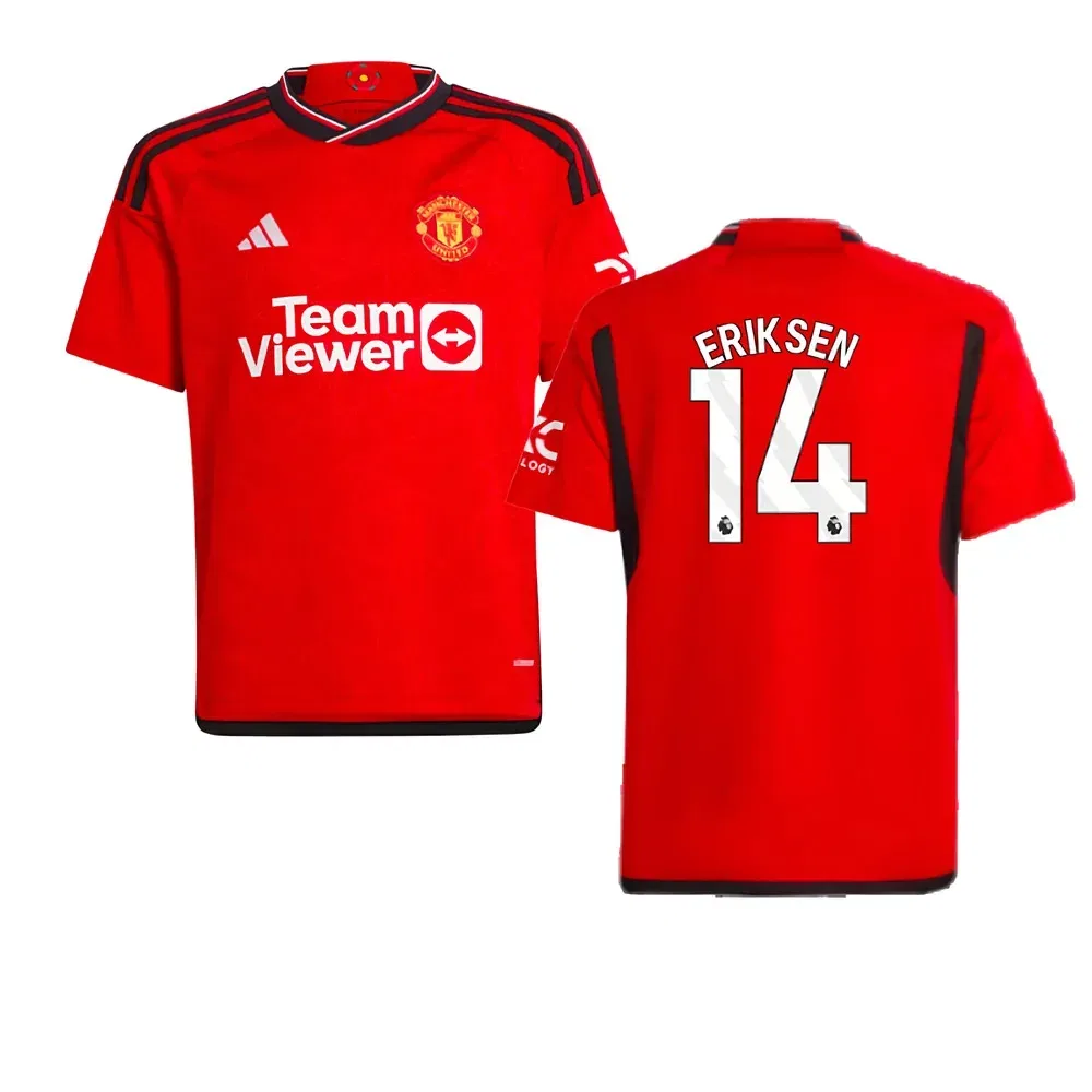 Детская футбольная форма Манчестер Юнайтед 2023/24 с Эриксеном 14 Manchester United Fc, красный