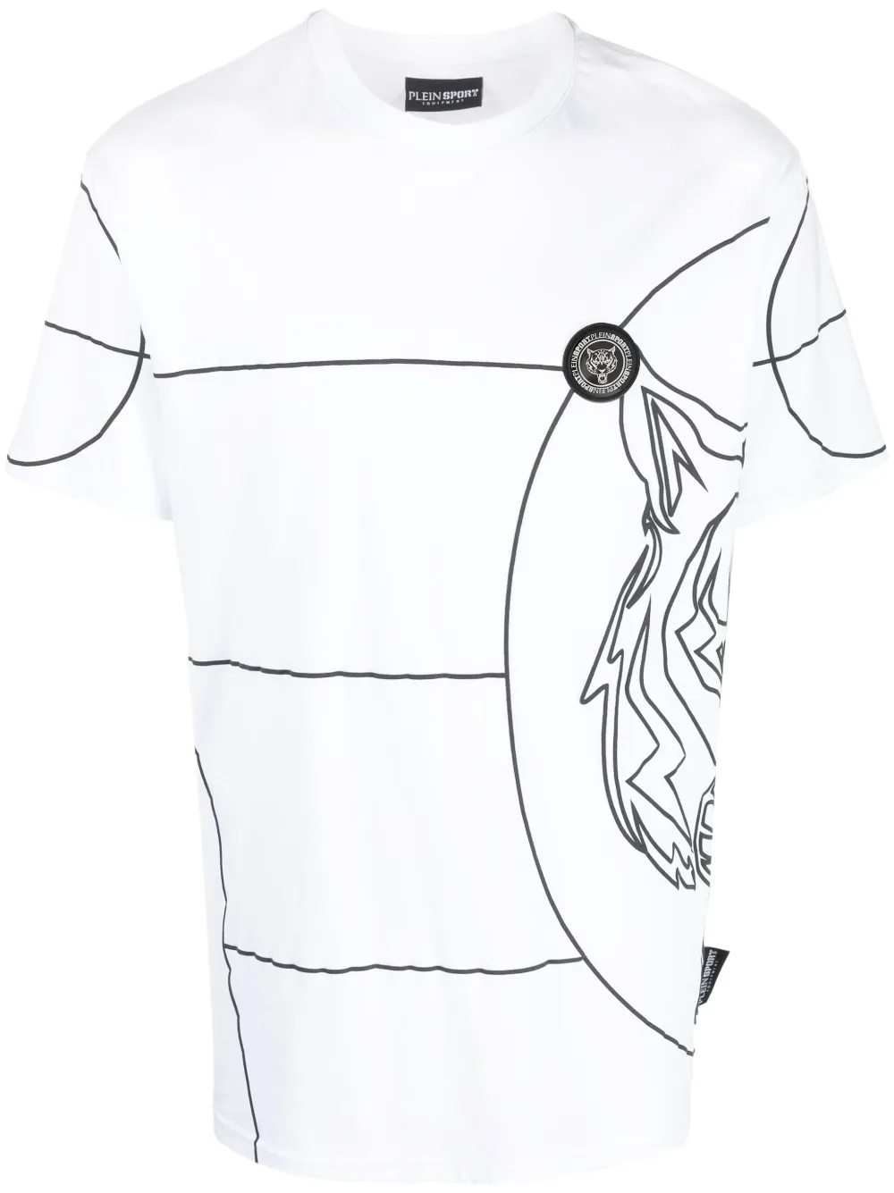 

Футболка SS Tiger с круглым вырезом Plein Sport, белый