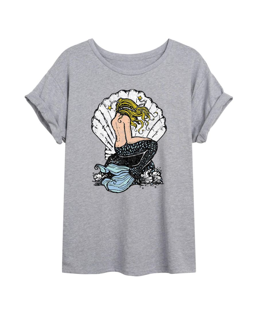 

Модная подростковая футболка оверсайз с принтом русалки Hybrid Apparel, grey, Серый, Модная подростковая футболка оверсайз с принтом русалки Hybrid Apparel, grey