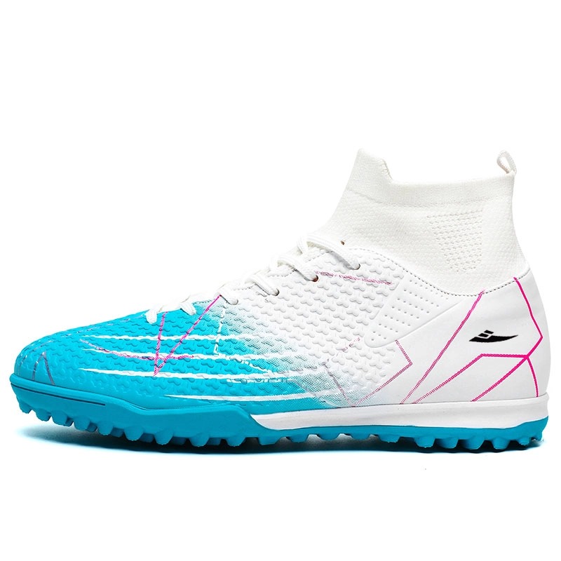 

Kuding Унисекс футбольные бутсы высокие фиолетово-черные красно-белые сине-белые синие [для искусственного покрытия], цвет White Blue[Turf]