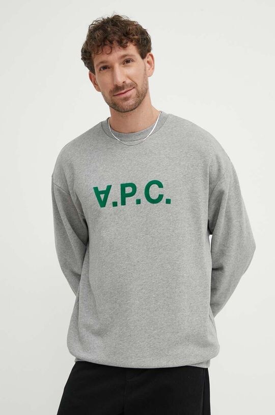 

Толстовка Sweat Eliot из хлопка A.P.C., серый