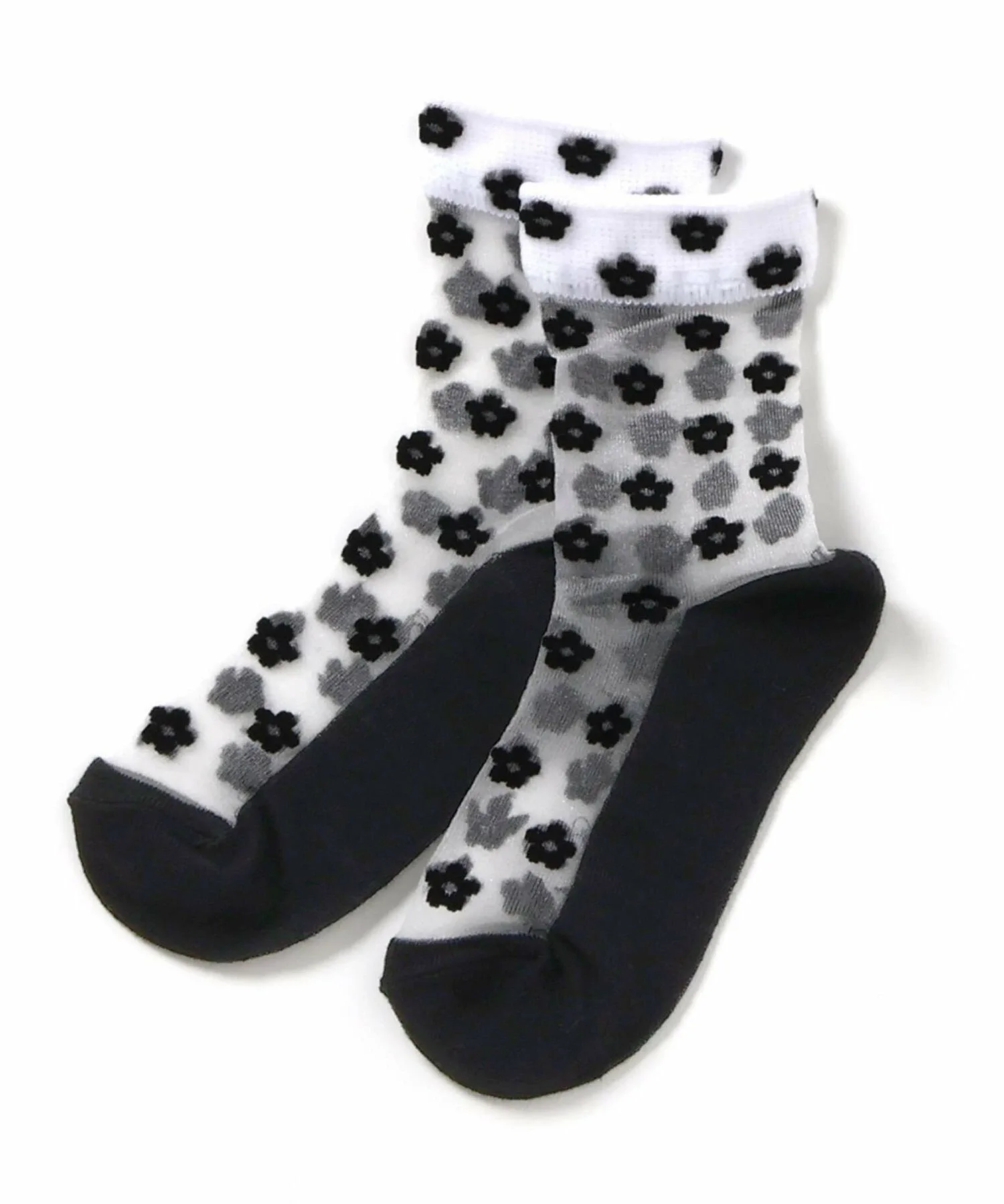 Прозрачные носки до середины икры Apres les cours, Black