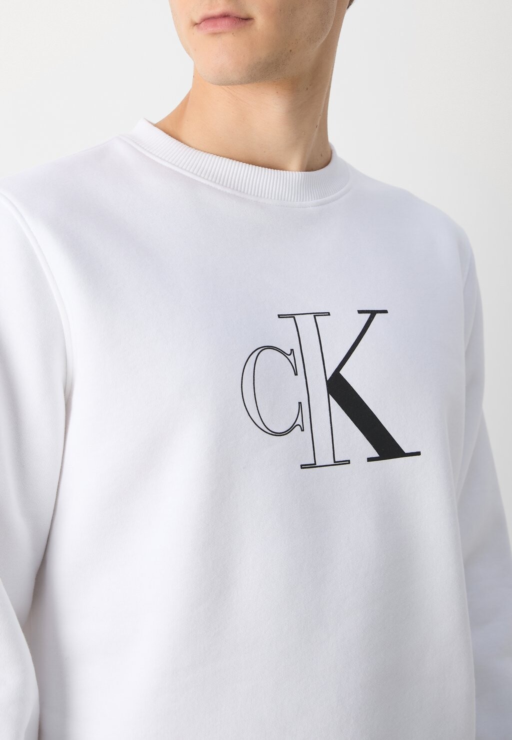 

Толстовка с капюшоном OUTLINE MONOLOGO CREW NECK Calvin Klein, белый