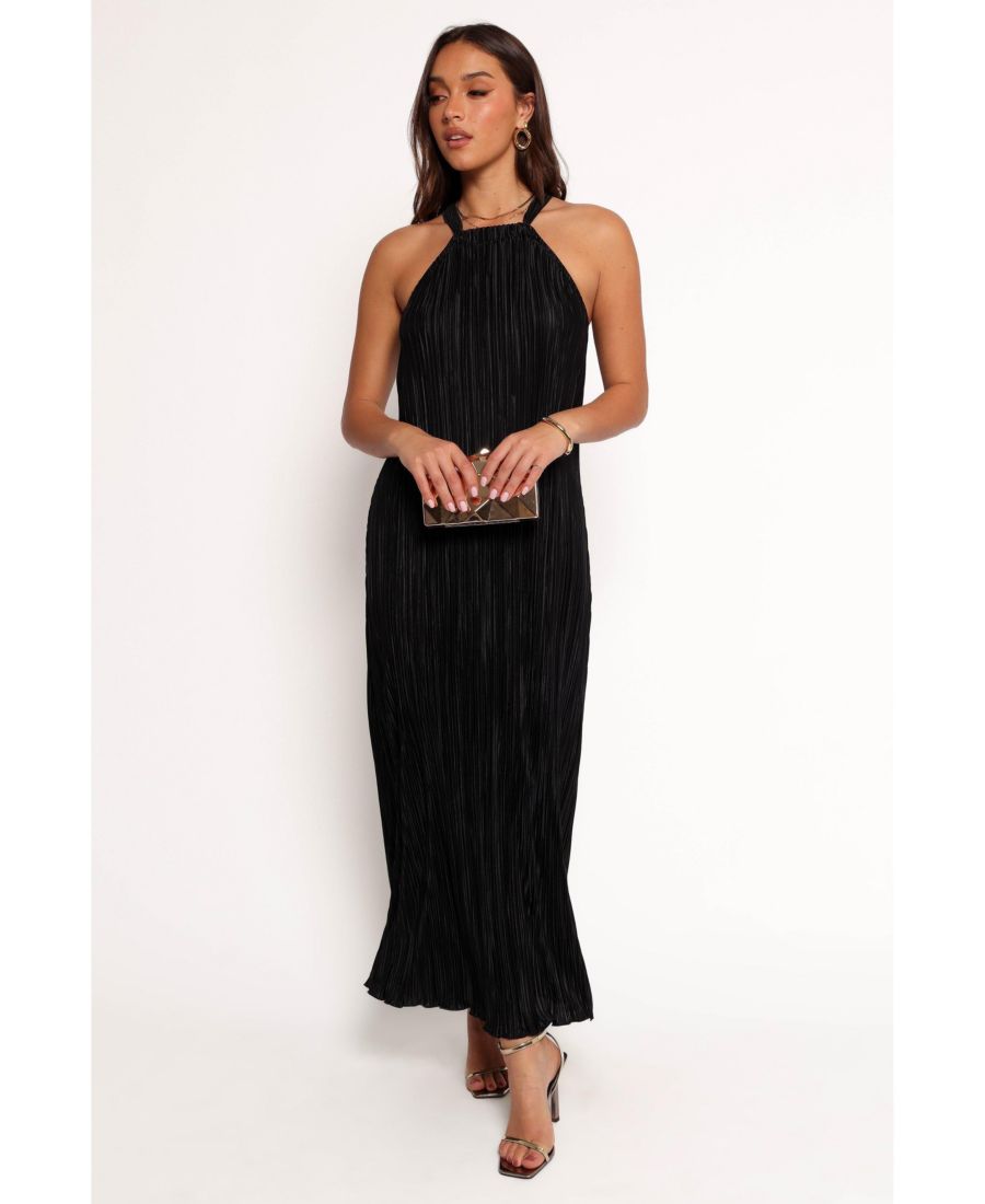 

Женское длинное платье Melody Plisse с завязками на шее Petal and Pup, Black
