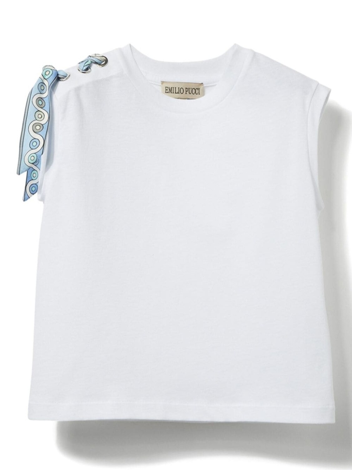 

PUCCI Junior футболка со шнуровкой, белый